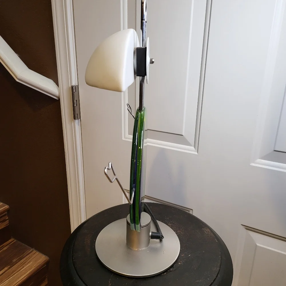 RARE MURANO ITALIAN DESIGNER GLASS AND METAL ROBOT LAMP - Picture 3 of 8